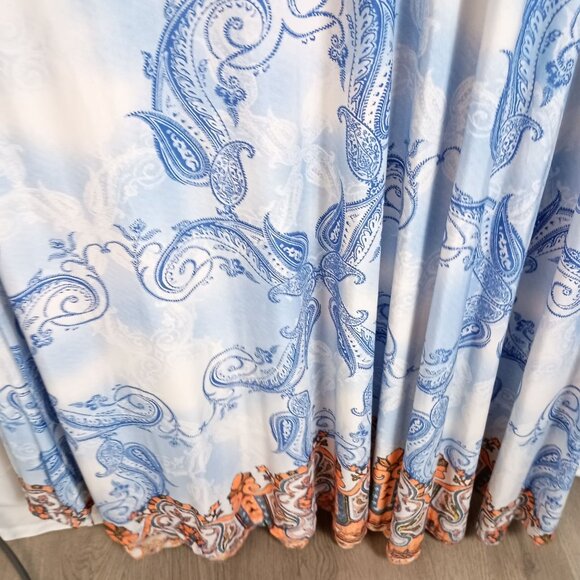 Uptown USA Boho Paisley Print Maxi Dress Women’s Size S Flowing Excellent - Picture 4 of 8